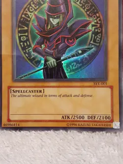 Dark Magician Ultra Rare Yugioh Card 1996 SDY-001 - Image 3