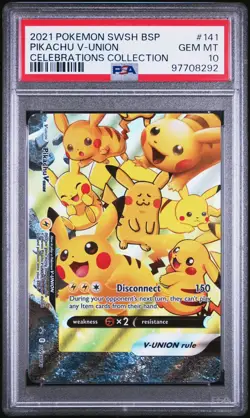 Pikachu V-Union - SWSH139-142 - Pokemon TCG: Celebrations Promo 4 Card Set PSA10 - Image 2