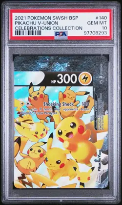 Pikachu V-Union - SWSH139-142 - Pokemon TCG: Celebrations Promo 4 Card Set PSA10 - Image 4