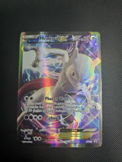 Mewtwo EX XY125 Full Art Black Star Promo Holo Pokemon Card Full Art Rare MP - Image 1