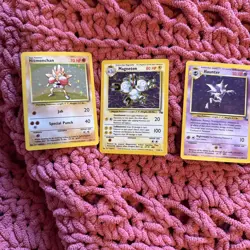 pokemon cards base set holo 1999 Haunter Magneton Hitmonchan - Image 1
