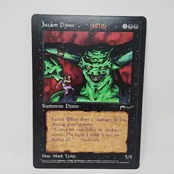 Magic The Gathering MTG Juzam Djinn Oversized 6" X 9" Promo Card (1996) - Image 1