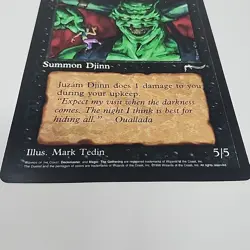Magic The Gathering MTG Juzam Djinn Oversized 6" X 9" Promo Card (1996) - Image 5