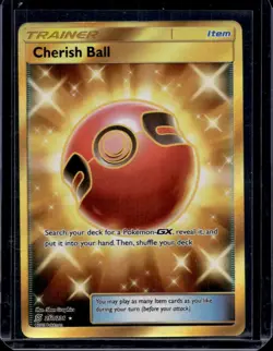 Cherish Ball 250/236 - Pokemon TCG Card - Unified Minds Gold Secret Rare Trainer - Image 1