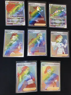 8 Pokemon Sword & Shield Rainbow Card Bundle Lot Set Trainer/Pokemon VStar - Image 1