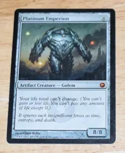 MTG Mythic Rare Scars of Mirrodin PLATINUM EMPERION Artifact Creature - Image 1