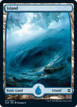 1 x Island (271) - Foil - Zendikar Rising - Light Play - MTG - Image 1