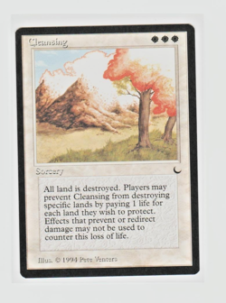 Magic the Gathering ~ MTG ~ 1x Cleansing ~ M/NM ~ THE DARK - Image 1