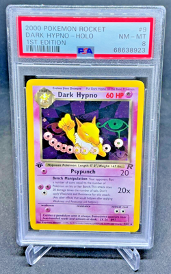 PSA 8 - 2000 Pokemon Rocket 1st Edition DARK HYPNO-HOLO #9 (8923) - Image 1