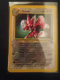 Pokemon Scizor 33/53 WOTC Promo Regular Card LP+/-NM Condition #1 - Image 1