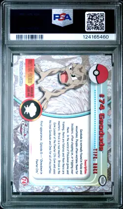 2000 TOPPS CHROME POKEMON T.V. #74 GEODUDE PSA 9 - Image 2