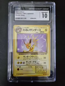 Pokemon TCG: Dark Jolteon 135 Team Rocket Gang Japanese CGC 10 GEM MINT - Image 1