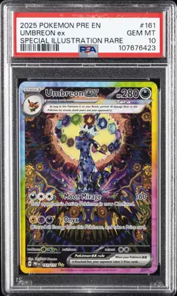 2025 POKEMON PRE EN-PRISMATIC EVOLUTIONS #161 UMBREON EX PSA 10 - Image 1