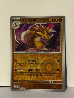 Sandslash Reverse Holo SV: Scarlet & Violet 151 028/165 NM Pokemon Fast Ship - Image 1