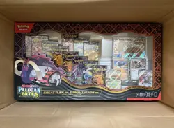 Pokemon Paldean Fates Great Tusk/Iron Threads Ex Premium Collection IN HAND - Image 1