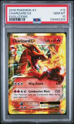 2016 POKEMON XY EVOLUTIONS #12 CHARIZARD EX PSA 10 - Image 1