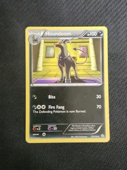 Pokemon Houndoom 75/124 Non Holo Black & White 2012 Dragons Exalted - Image 1
