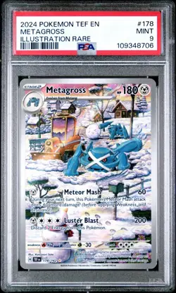 METAGROSS 178/162 PSA 9 TEMPORAL FORCES ILLUSTRATION RARE POKEMON CARD ENGLISH - Image 1
