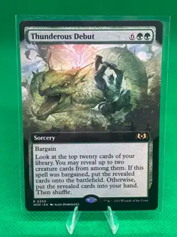 MTG - (Extended Art) THUNDEROUS DEBUT - Wilds of Eldraine (R) - Image 1