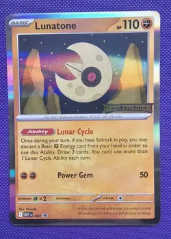 Lunatone MEP 004, Mega Evolution Stamped, Prerelease Pokemon Tcg Promo Mep004 - Image 1