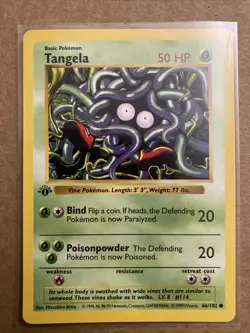 Pokemon TCG Tangela Base Set 66/102 1st Edition Never Played Near Mint - Image 1