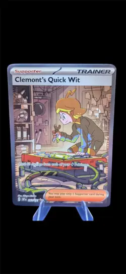 Clemonts Quick Wit 243/191 - Pokemon TCG Surging Sparks Special Illustration - Image 1