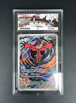 Pokemon TCG Yveltal Paradox Rift 205/182 Illustration Rare Graded Ace Mint 9 - Image 1