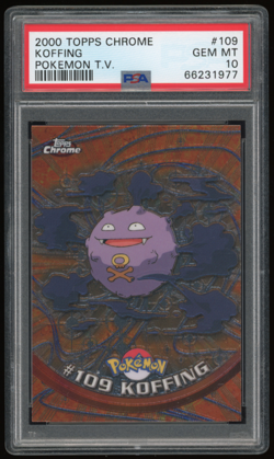 2000 TOPPS CHROME POKEMON T.V. #109 KOFFING PSA 10 **LOW POP 43** - Image 1