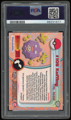 2000 TOPPS CHROME POKEMON T.V. #109 KOFFING PSA 10 **LOW POP 43** - Image 2
