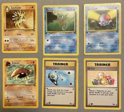 🥇First Edition 🥇Fossil 🥇6 Card Set 🥇1999 WOTC LP/MP Pokemon Cards - Image 1