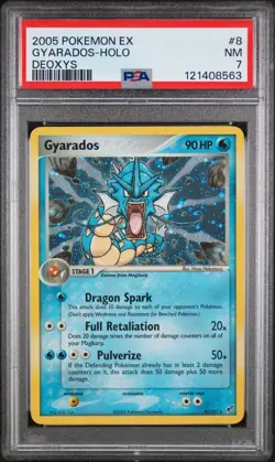 Pokemon 2005 EX Deoxys Gyarados Holo Rare PSA 7 NM - Image 1