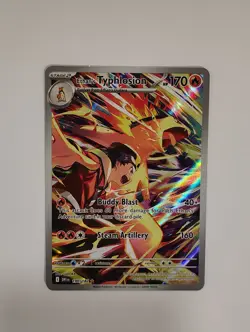 pokemon 3 card lot: Destined Rivals Ethan's Typhlosion, Meowth, Cynthia's Rosera - Image 1