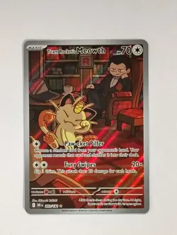 pokemon 3 card lot: Destined Rivals Ethan's Typhlosion, Meowth, Cynthia's Rosera - Image 3