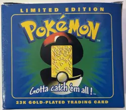 1999 Pokemon Limited Edition TOGEPI 23K Gold-Plated Trading Card (SEALED) Blue - Image 5