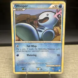 Pokemon TCG: Wooper #88/123 HeartGold and SoulSilver Regular LP - Image 1