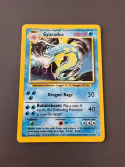 Pokemon Cards: Base Set Rare Holo: Gyarados 6/102 TCG 1999 WOTC Vintage - Image 1