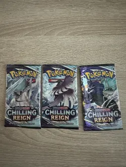 Pokemon Cards Chilling Reign EMPTY Art Packs X3 With Bonus Gift - Image 1