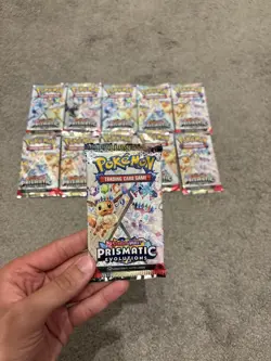Pokemon TCG Prismatic Evolutions Booster Pack Single New Sealed x11 - Image 1