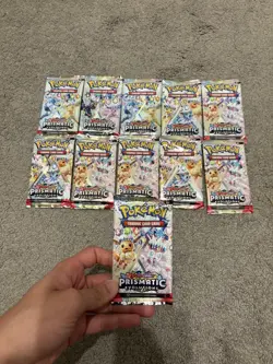 Pokemon TCG Prismatic Evolutions Booster Pack Single New Sealed x11 - Image 3