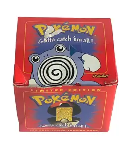 Pokemon 1999 BK Limited Edition 23k Gold Plated Poliwhirl Card With Pokeball - Image 1