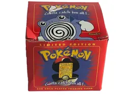 Pokemon 1999 BK Limited Edition 23k Gold Plated Poliwhirl Card With Pokeball - Image 3