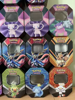 Pokemon 18X Empty Tins Bundle Job Lot (Varied Designs) (No Cards) Mint Condition - Image 2