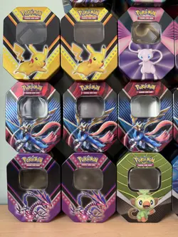 Pokemon 18X Empty Tins Bundle Job Lot (Varied Designs) (No Cards) Mint Condition - Image 3
