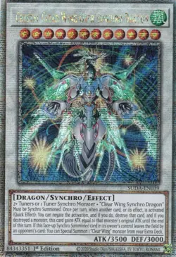 yugioh Crystal Clear Wing Over Synchro Dragon SUDA-EN039 Quarter Century - Image 1