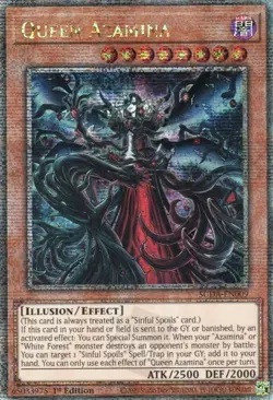 yugioh Queen Azamina SUDA-EN009 Quarter Century Secret Rare ENGLSICH - Image 1