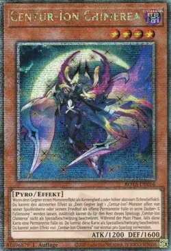 yugioh Centur-Ion Chimerea ROTA-EN016 Quarter Century Secret Rare ENGLSICH - Image 1
