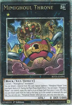 yugioh MIMIGHOUL THRONE ROTA-EN094 Quarter Century Secret Rare ENGLSICH - Image 1