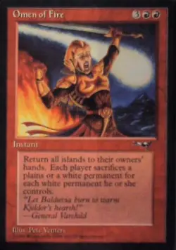 Omen of Fire - Alliances: #75, Magic: The Gathering Nm R125 - Image 1