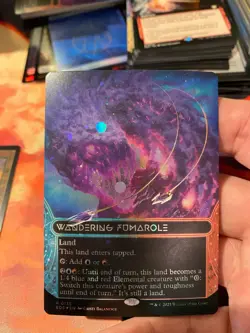 MTG Edge of Eternities Wandering Fumerole Borderless Galaxy Foil - Image 1