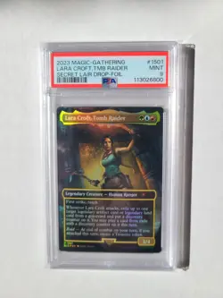 MTG Lara Croft, Tomb Raider FOIL PSA 9 MINT Tomb Raider Magic SLD 1501 - Image 2